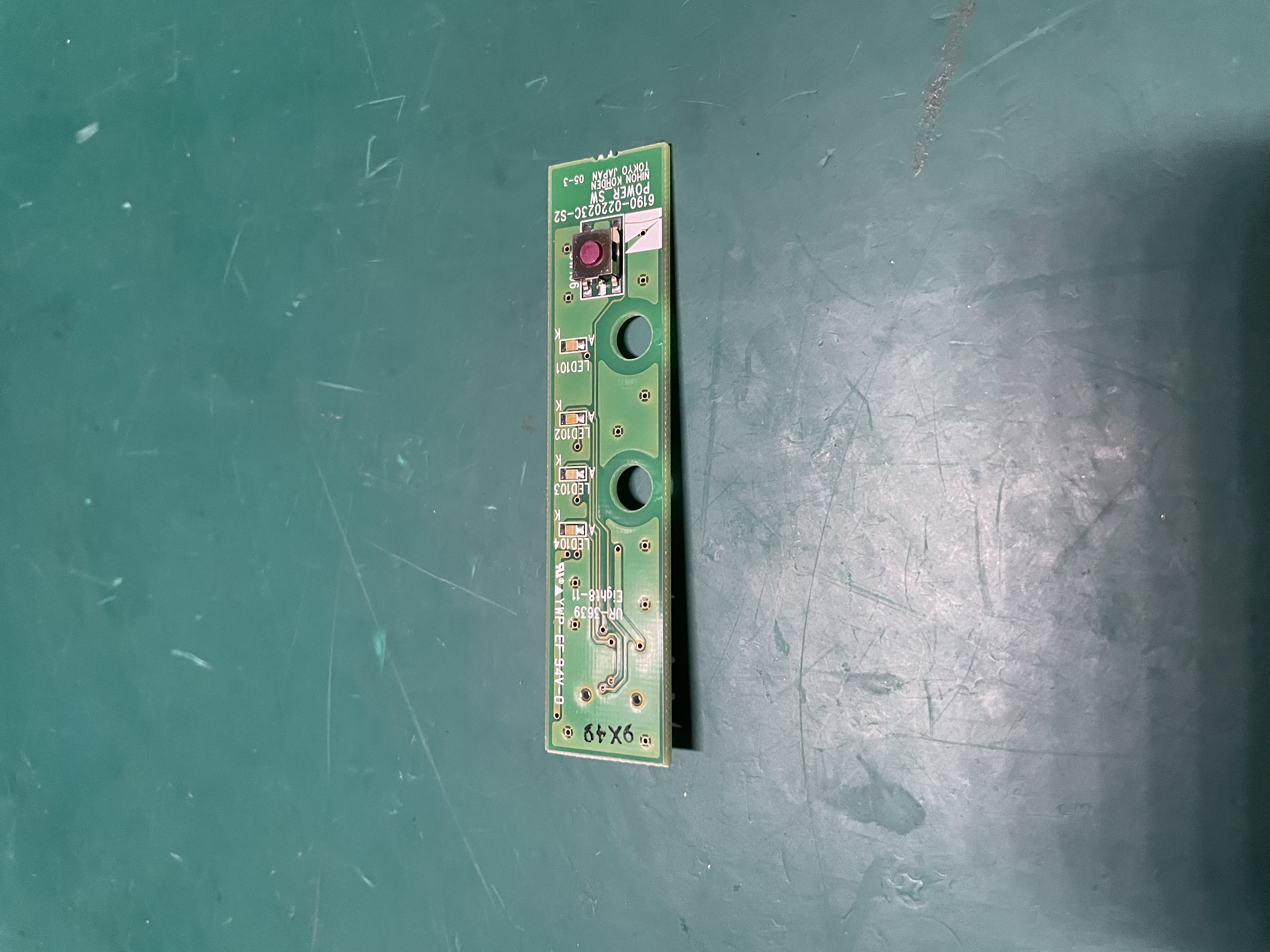 Nihon Kohden BSM-2301C Patient Monitor Power Switch Button Board 6190-022023C-S1 6190-022023C-S2