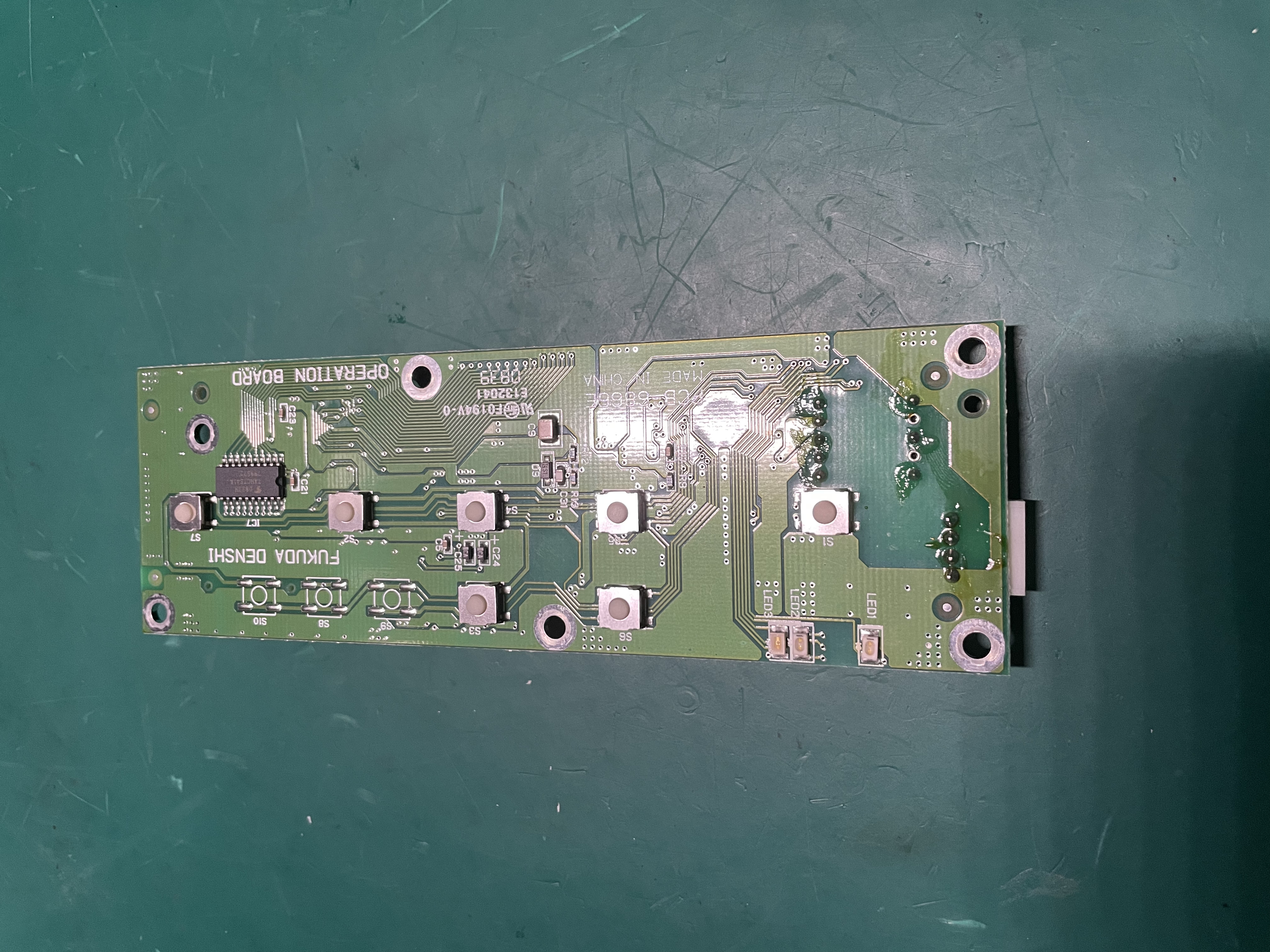 FUKUDA CardiMAX FX-7202 ECG Machine Display Operation Board PCB-6866E