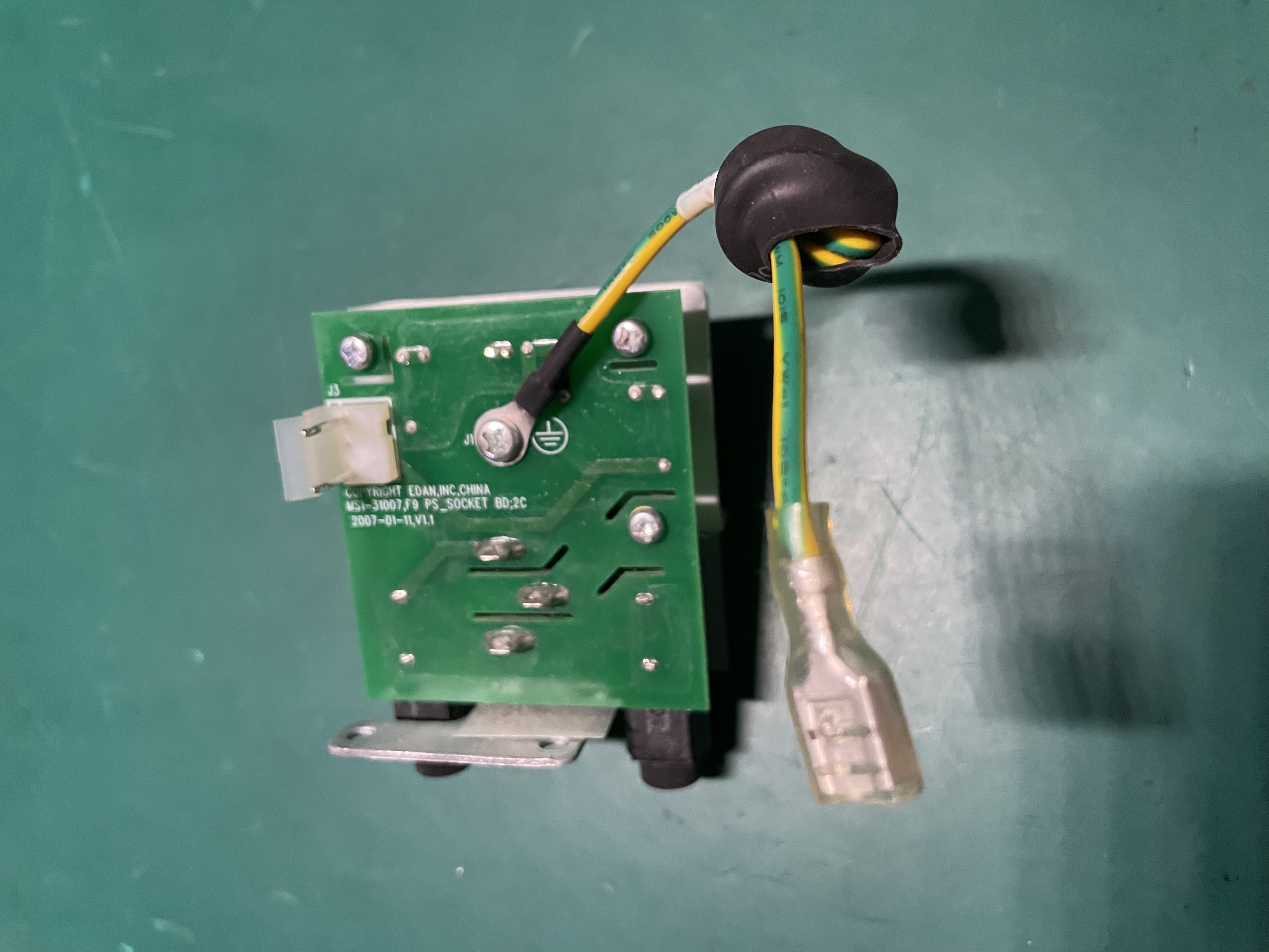 Edan F6 Fetal Monitor 3 - Prong Power Interface Assembly MS1 -31007