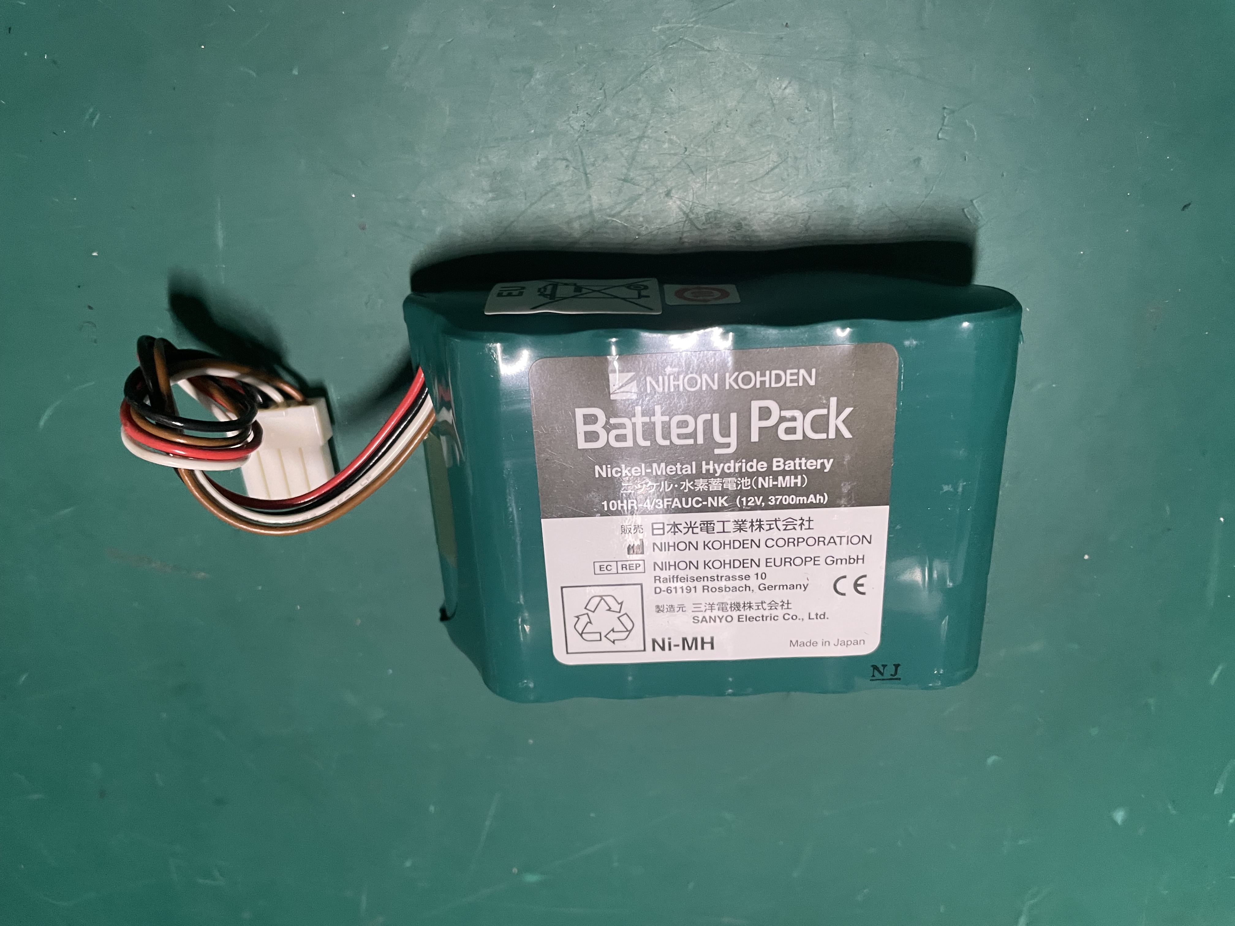 Nihon Kohden BSM-2301C Patient Monitor Battery 10HR-4 3FAUC-NK 12V,3700mAh