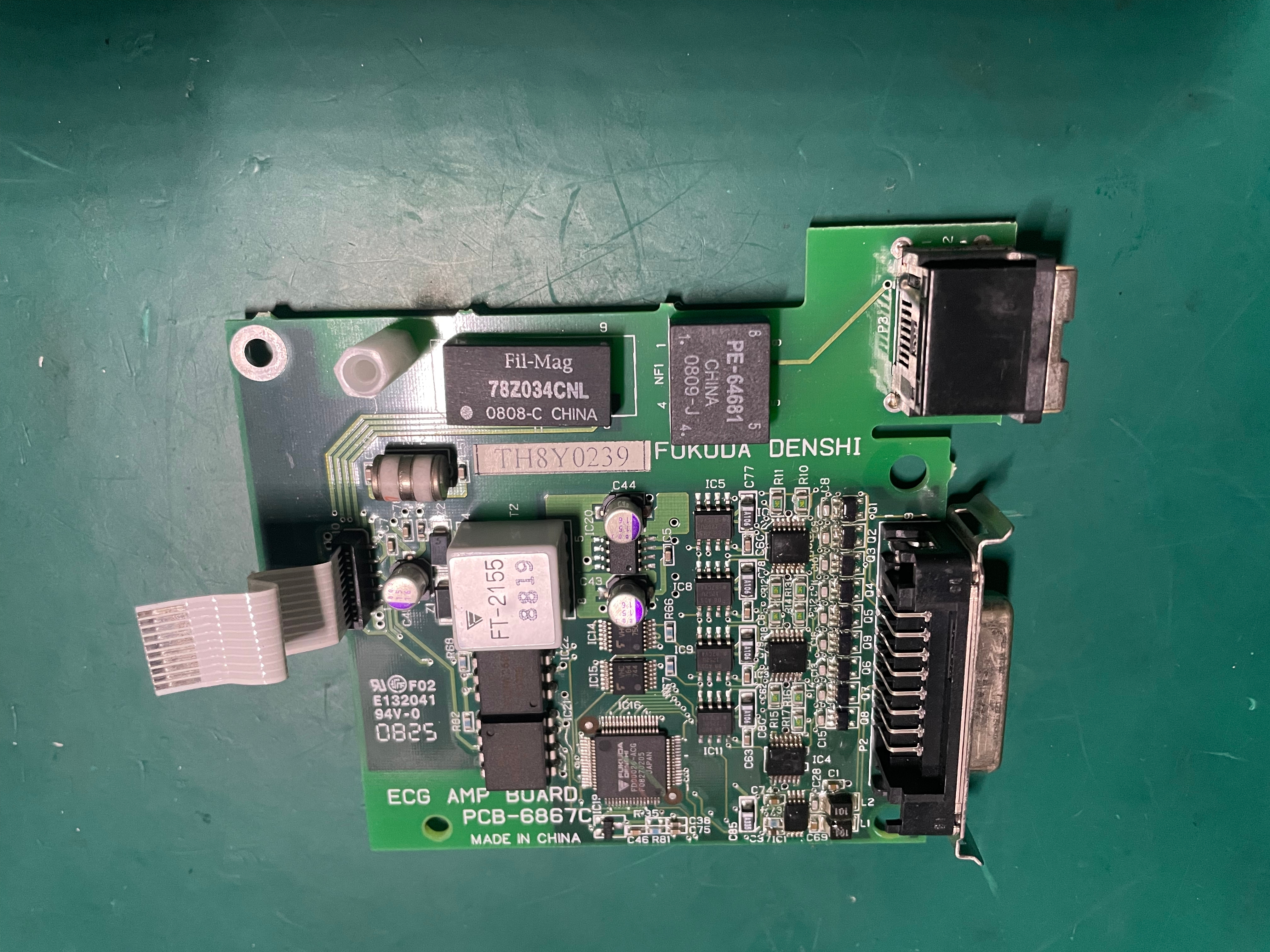 FUKUDA CardiMAX FX-7202 Mesin ECG Papan AMP ECG PCB-6867C