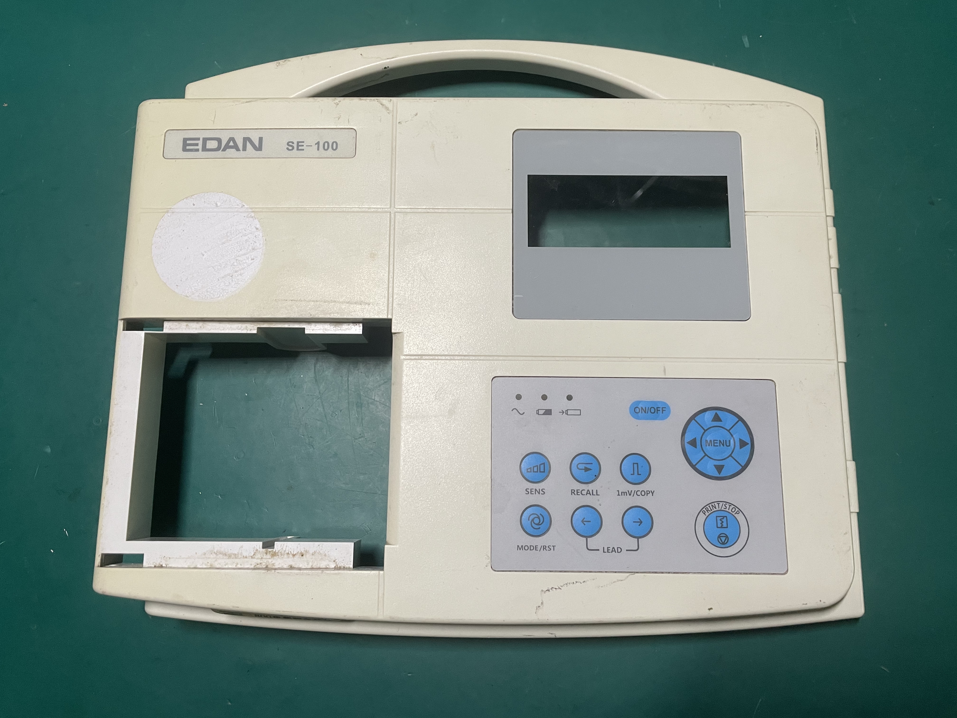 Cubierta frontal de la carcasa superior de la máquina Edan SE-100 ECG