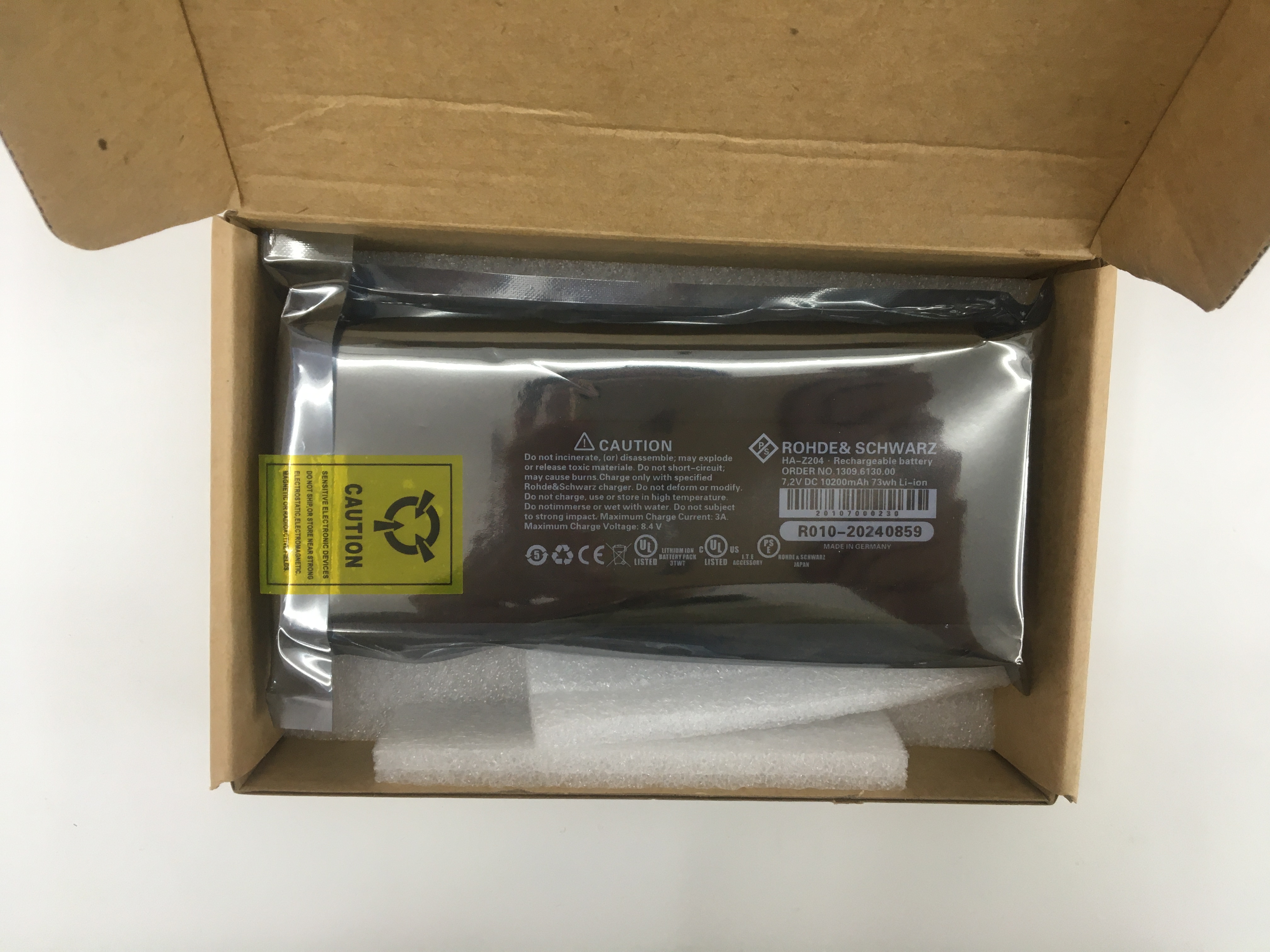 Batería Rohde & Schwarz HA-Z204 Batería recargable 7,2 V CC 10200 mAh 73 Wh Li-ion R010-20240859