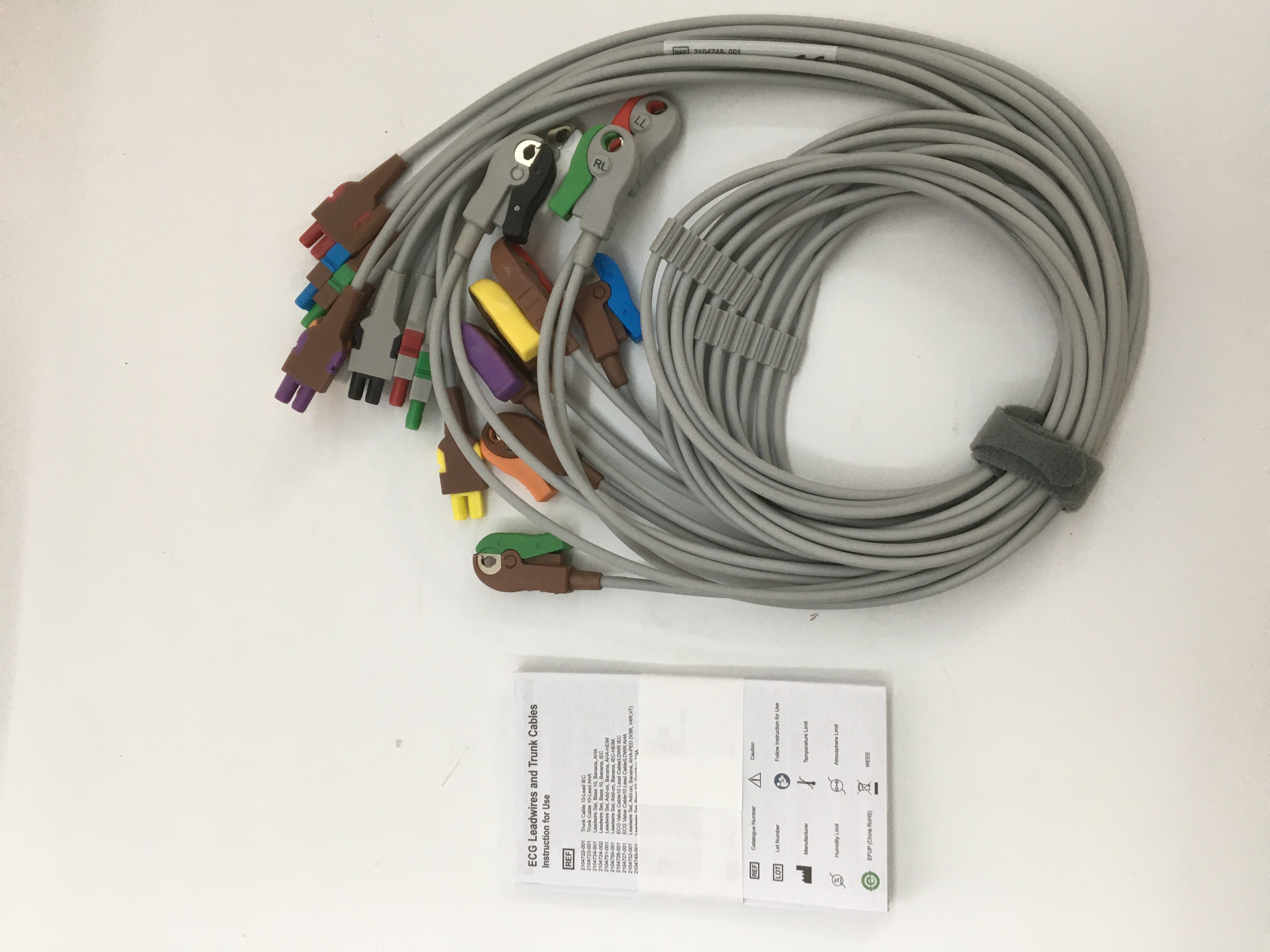 GE ECG Leadwire Set Base 10 Grabber - AHA PN 2104749-001 Baharu Asal