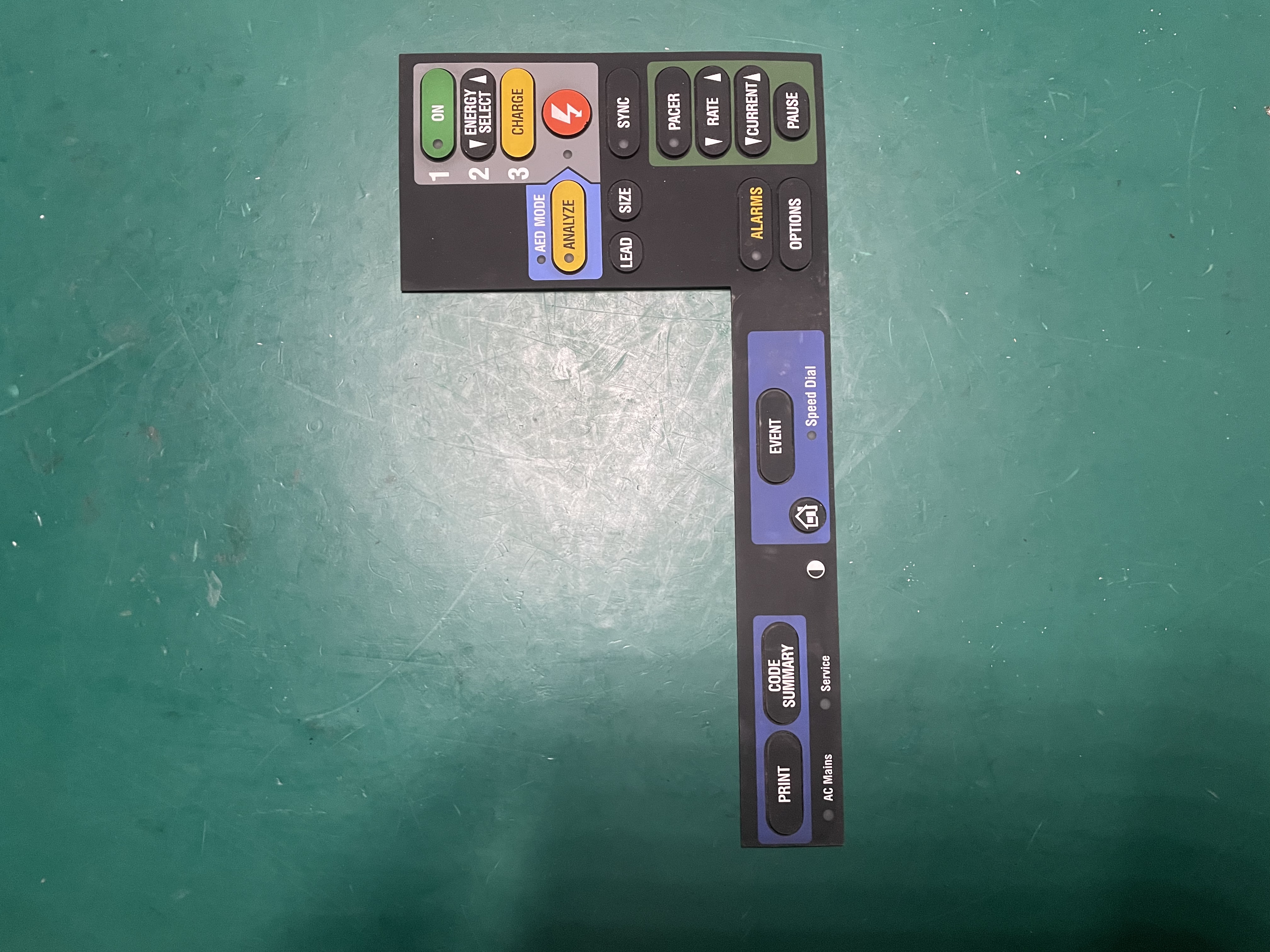 เมมเบรนปุ่มกดของเครื่องกระตุ้นหัวใจ Medtronic LIFEPAK20 LP20 พร้อมฟังก์ชัน PACER