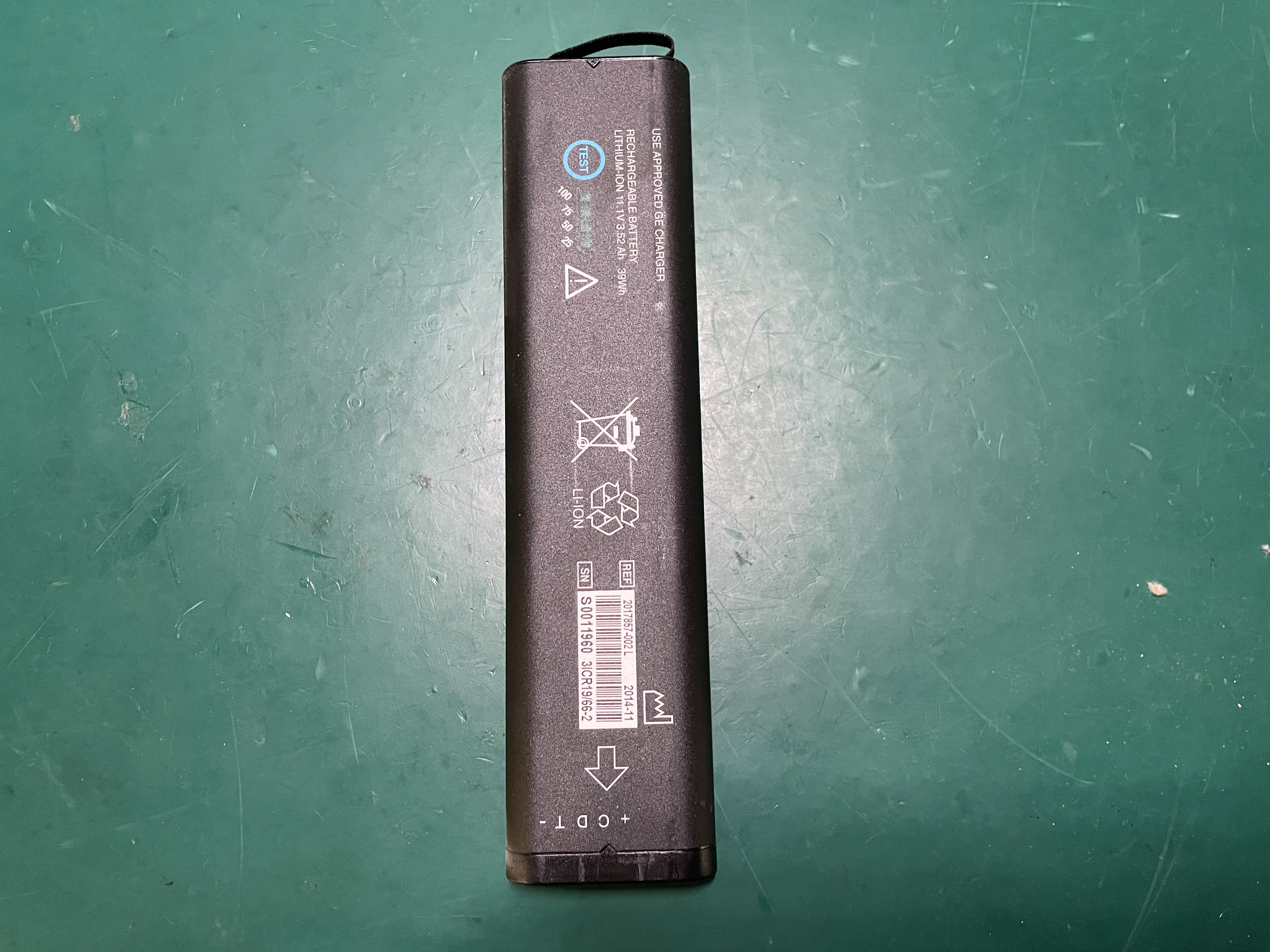 GE B20 แบตเตอรี่จอภาพ REF 2017857-002L 11.1V 3