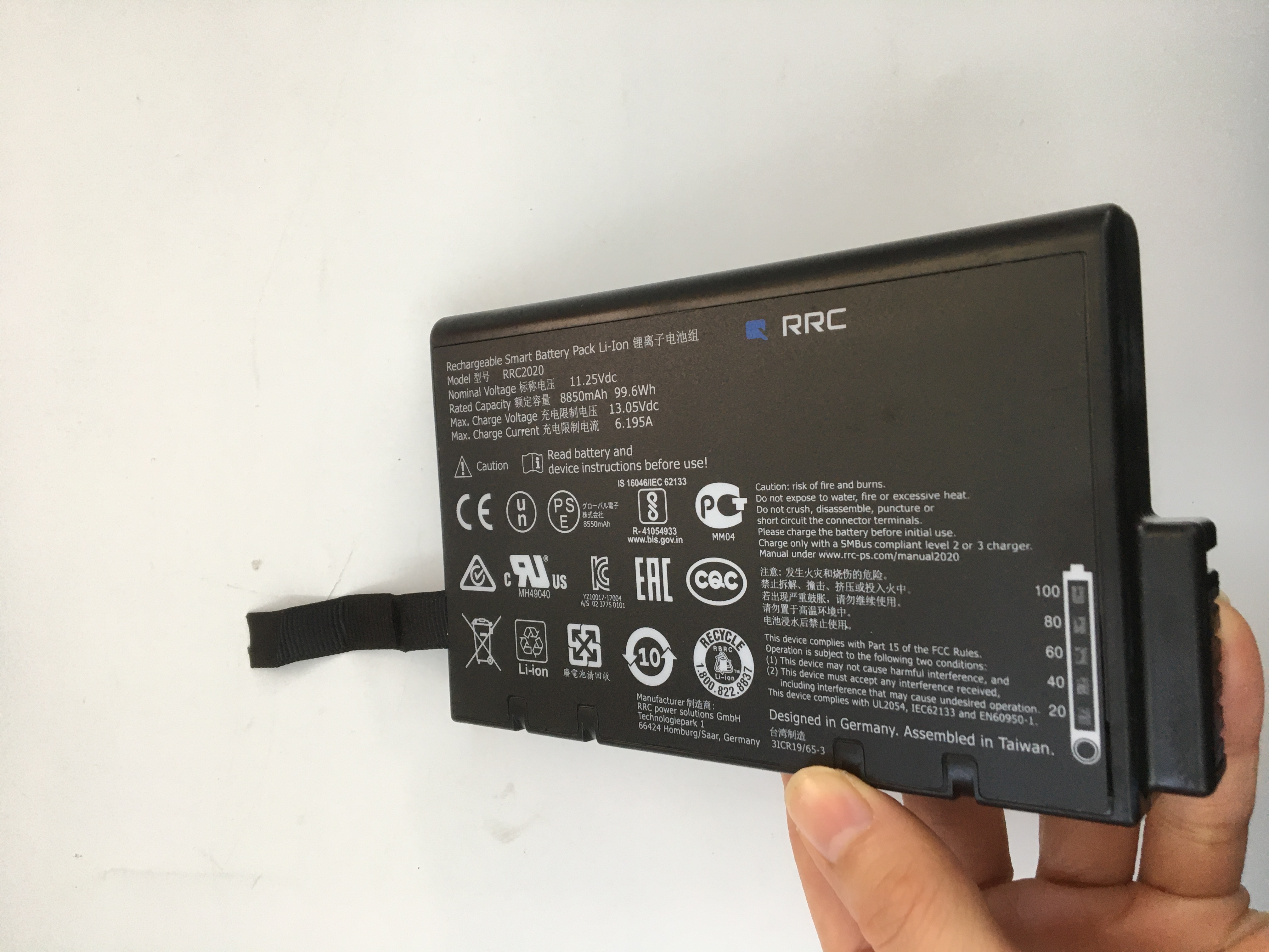 Drager RRC2020 Pek Bateri Pintar Boleh Dicas Semula Li-Ion 11.25V 99.6Wh Serasi Baharu untuk Oxylog 2000 dan 3000