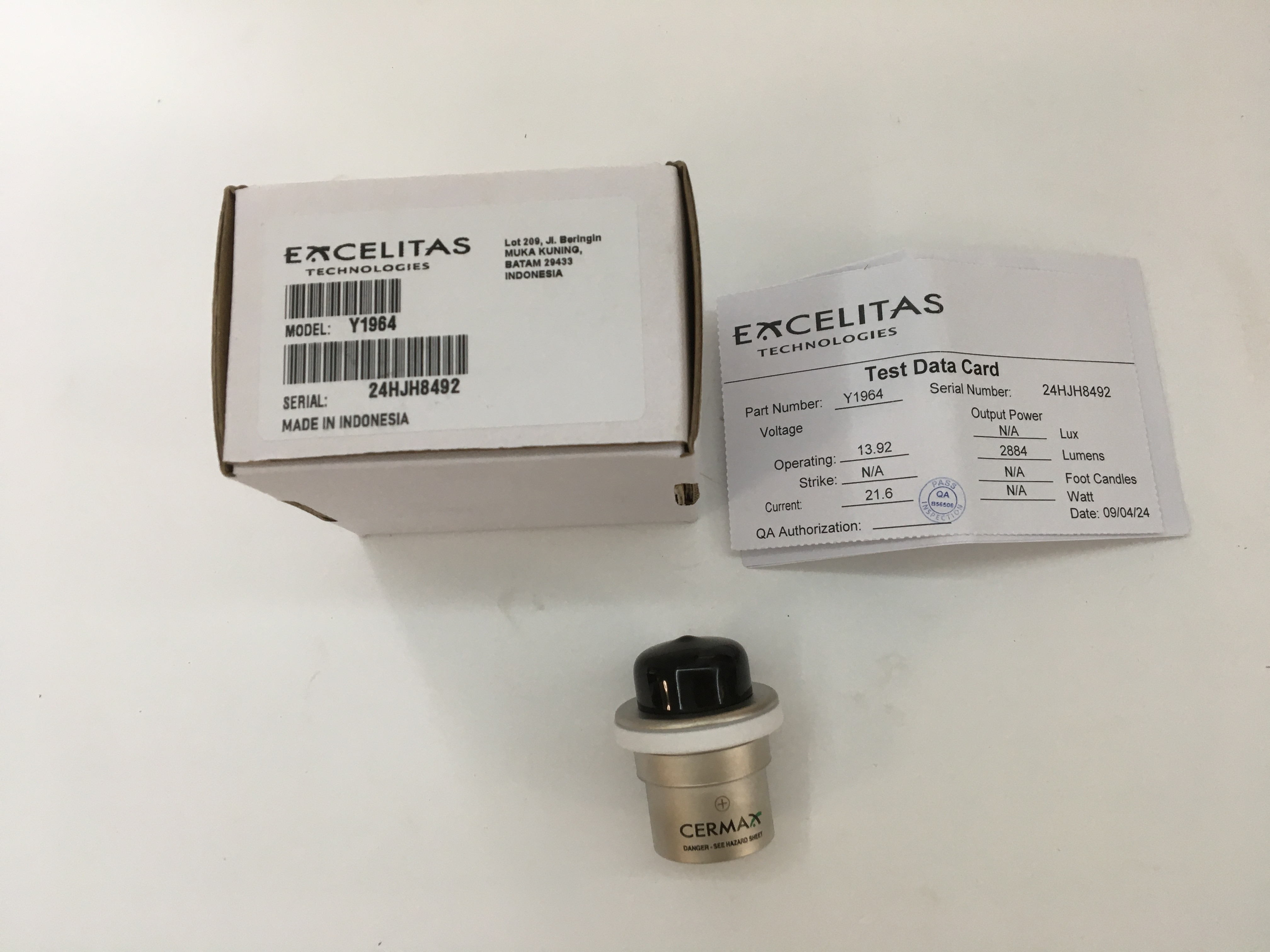 Cermax Excelitas Y1964 Lámpara 300W Nueva Original