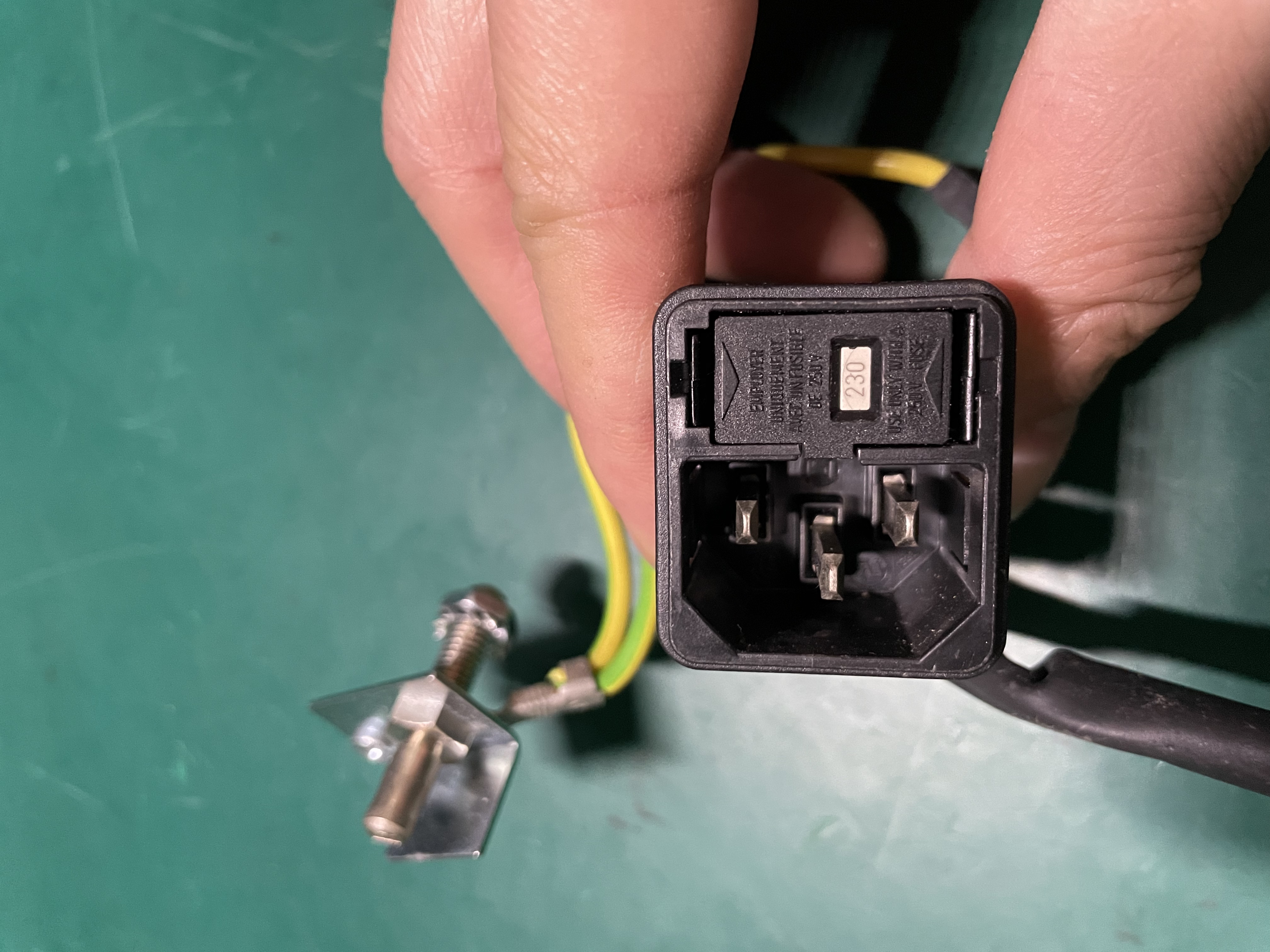 Conjunto de interfaz de fuente de alimentación de 3 clavijas para máquina de ECG SCHILLER AT-101