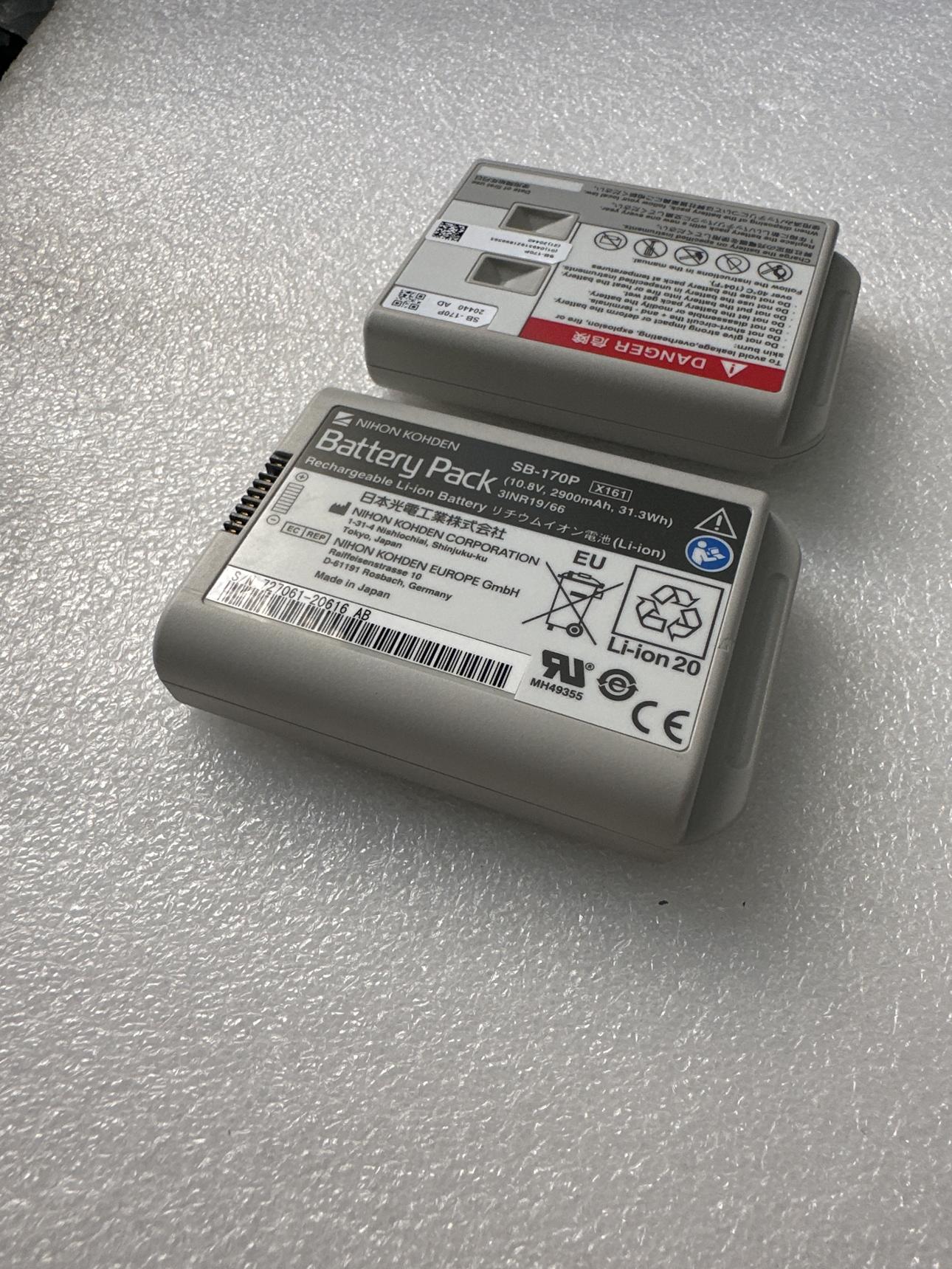 Nihon Kohden SB-170P Rechargeable Li-ion Battery 10.8 2900Ah 31.3WH