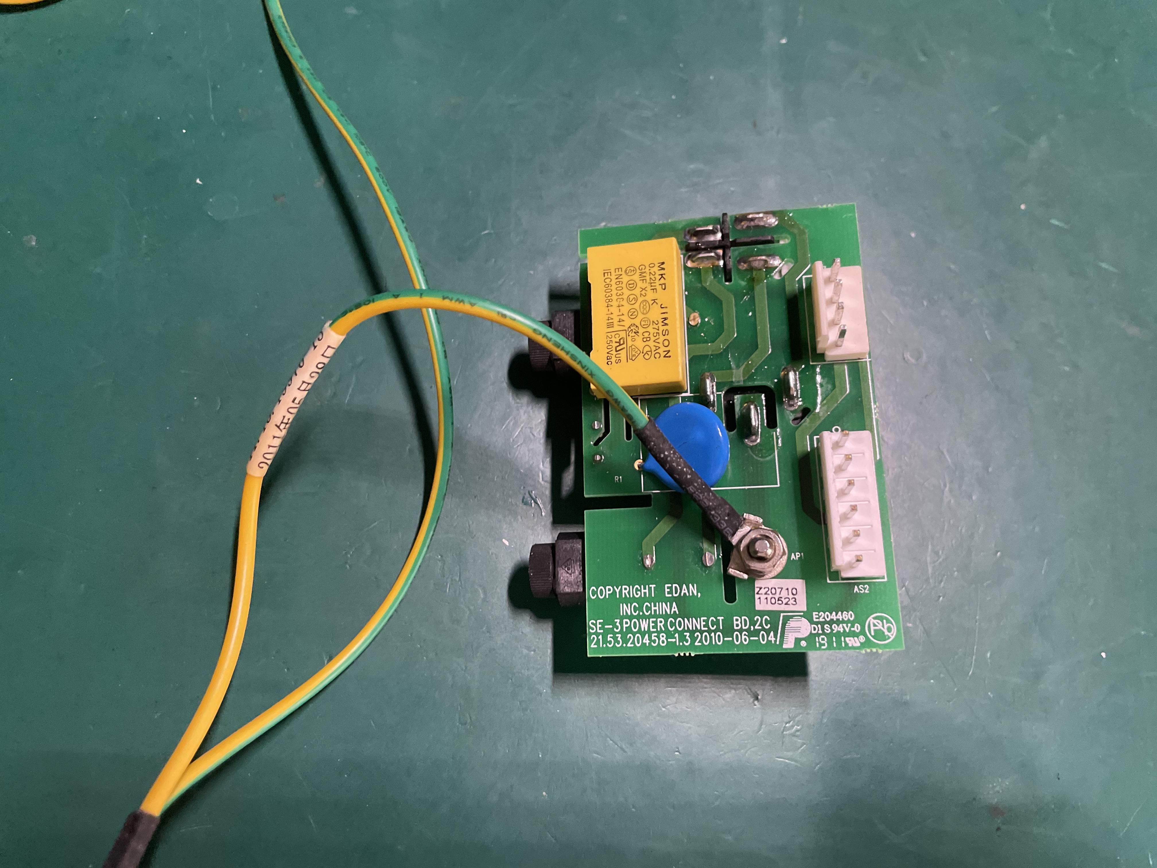 21.53.20458-1.3 EDAN SE-300 SE-300B elektrokardiograf antara muka kuasa tiga cabang dengan pemasangan wayar tanah