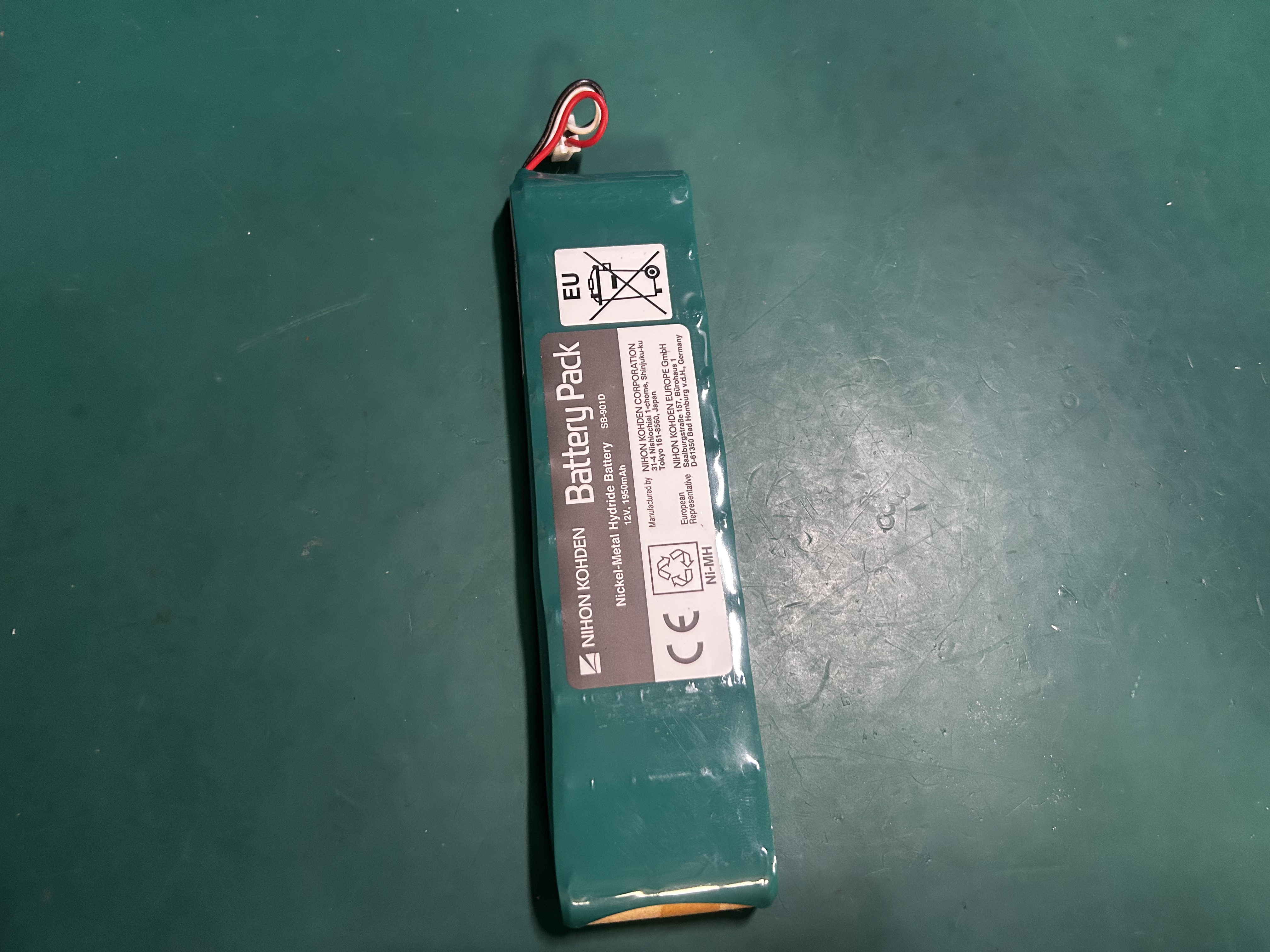 Nihon Kohden ECG-6951E แบตเตอรี่เครื่องตรวจคลื่นไฟฟ้าหัวใจ SB-901D 12V, 1950mAh