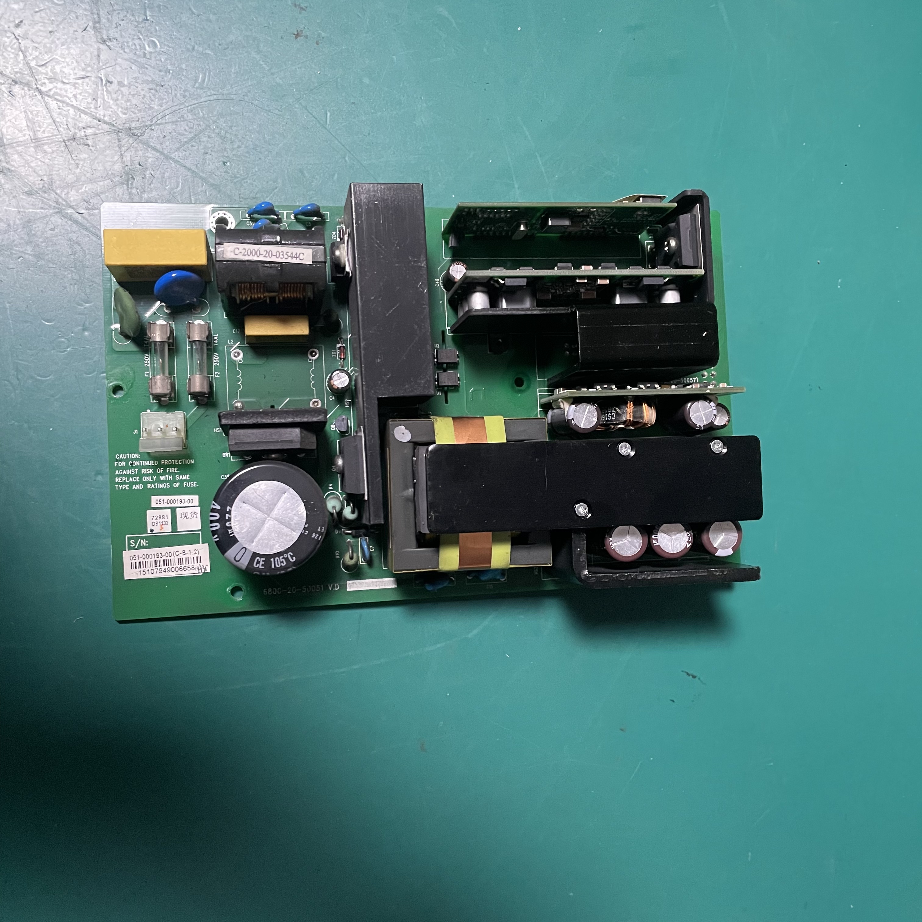 Mindray T8 Patient Monitor Power Board 051-000193-00 6800-20-50051