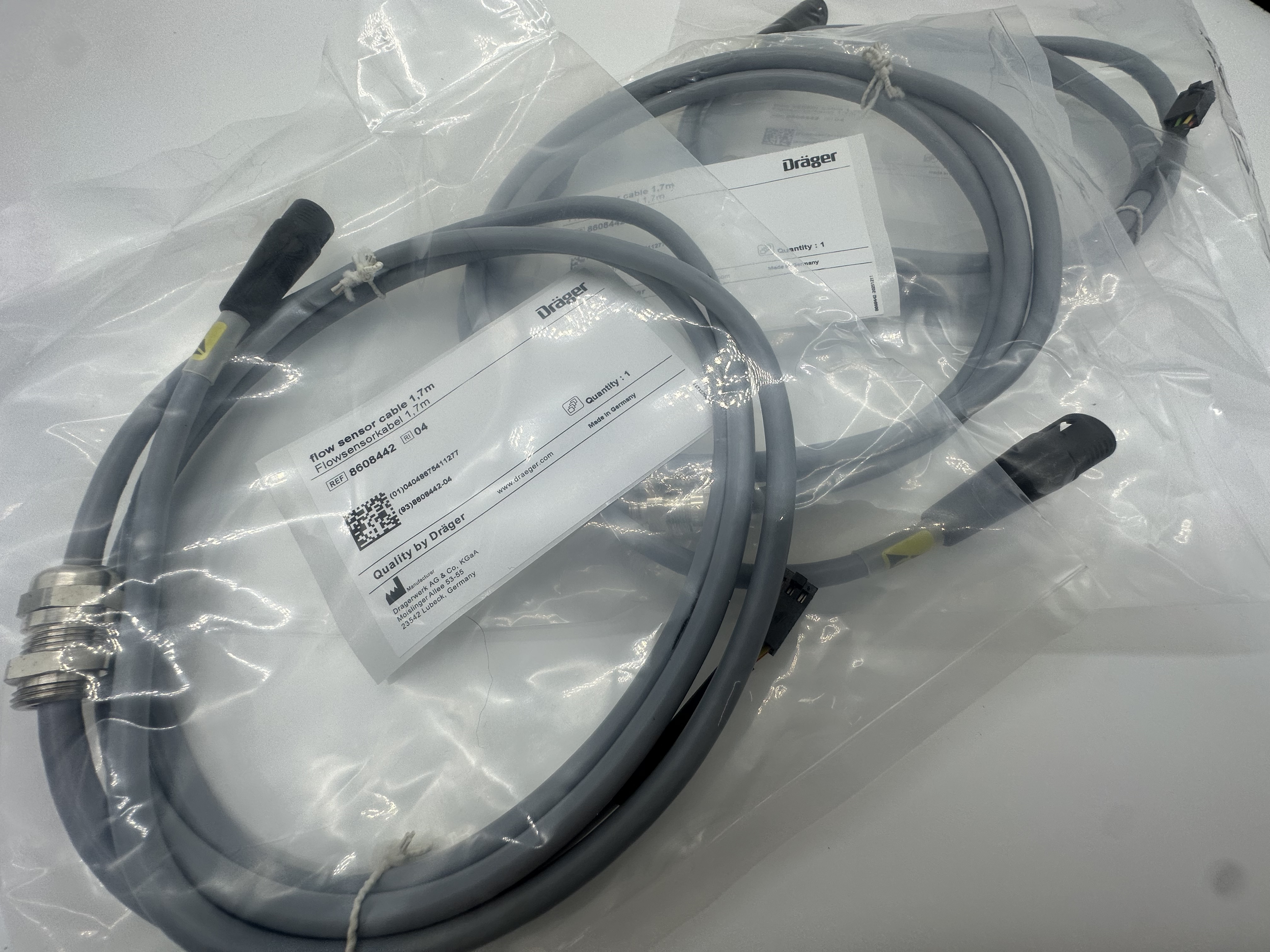 Drager 8608442 1.7m Flow Sensor Cable