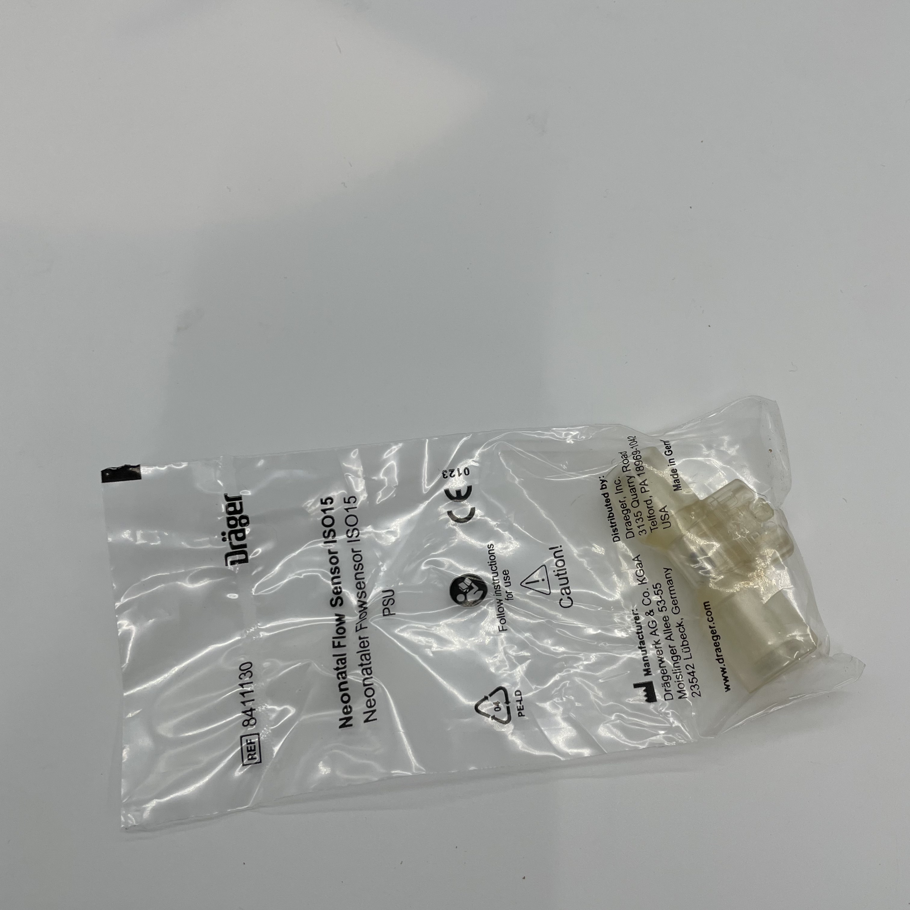 Drager Neonatal Dedicated ISO15 Flow Sensor 8411130