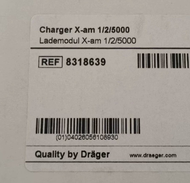 Drager 8318639 brand new original authentic adapter, gas detector charging base 10.31V 2.5A