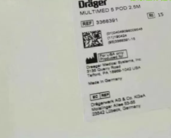 Drager ECG Monitor Multi-Function Main Cable 3368391 Extension Cable