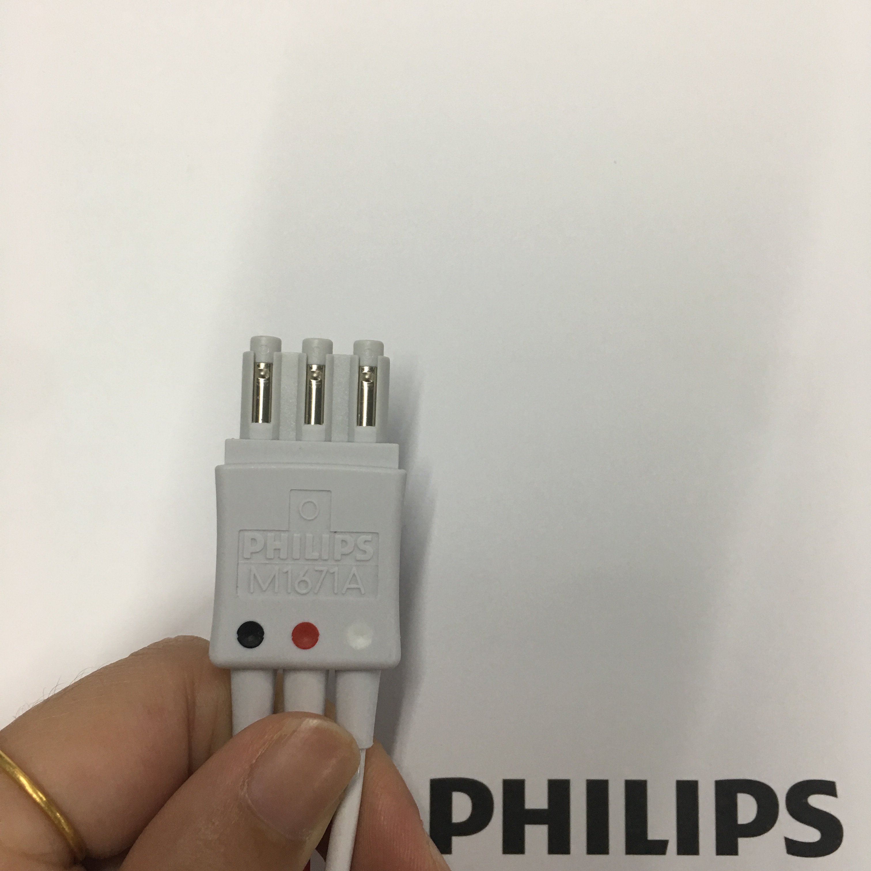 Philips ECG Lead Set 3 Leadset Grabber AAMI ICU M1671A 989803145091