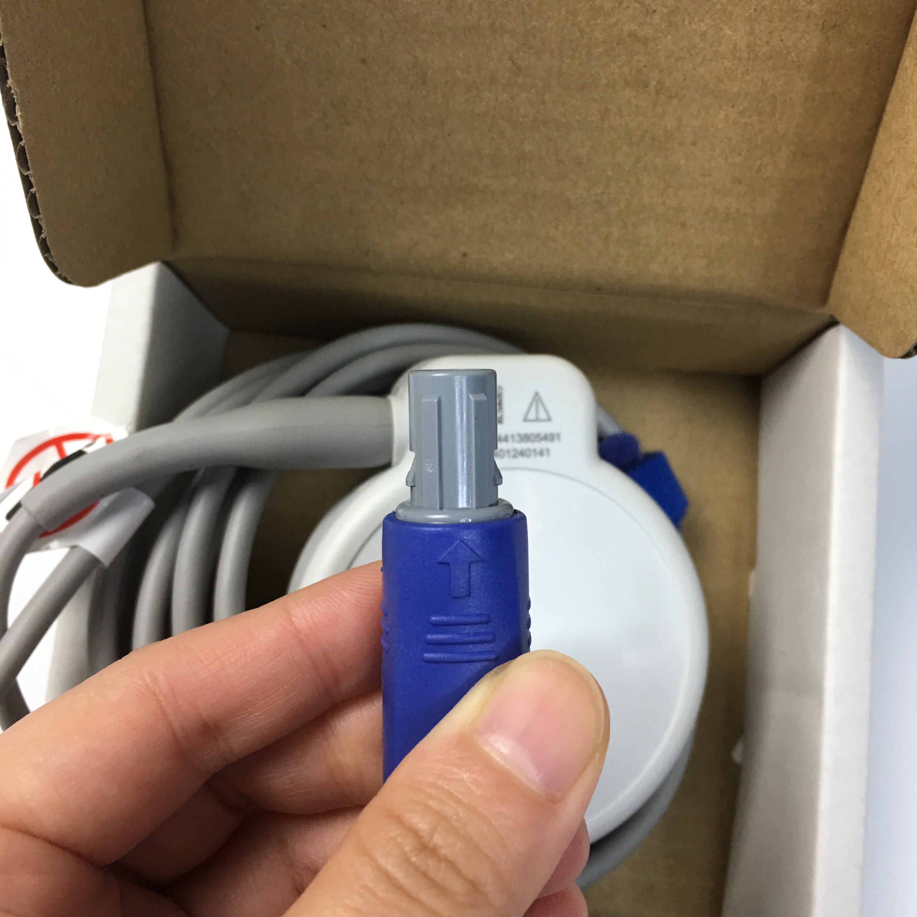 Edan F9 US Transduser Probe Slot berganda 6 pin kuning 2.5m TPU IPX8 PN MS3-109301(C