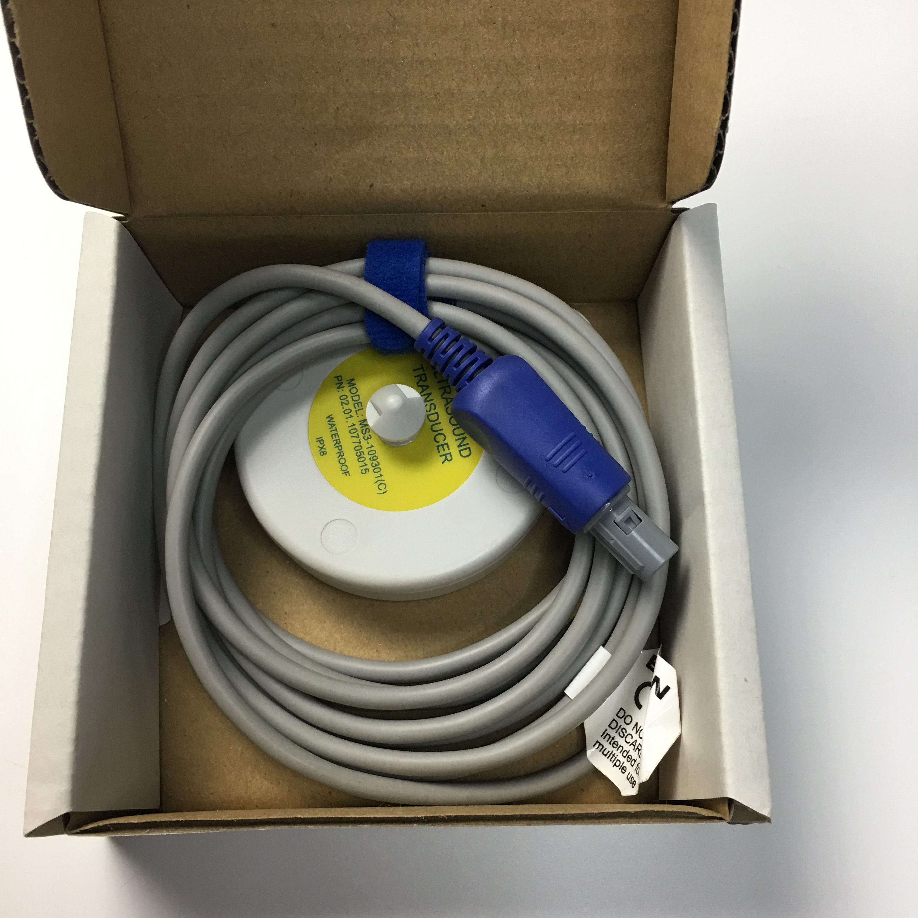 Edan F9 US Transducer Probe ช่องคู่ 6 พินสีเหลือง 2.5 ม. TPU IPX8 PN MS3-109301 (C