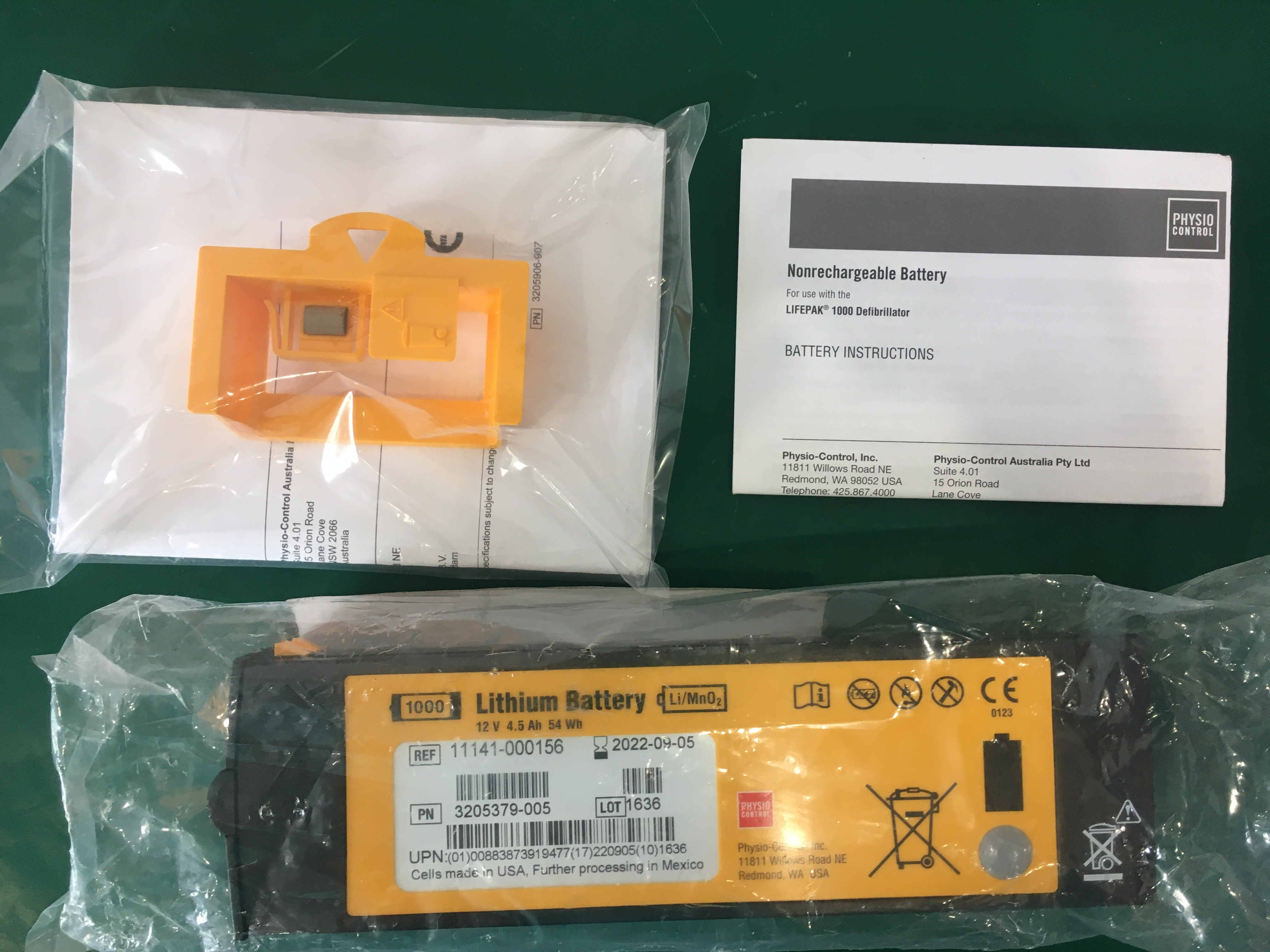 Medtronic Lifepak 1000 Batería 11141-000 10011141-000156