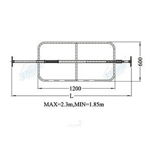 Cargo jack bar extra long with hoop 04199