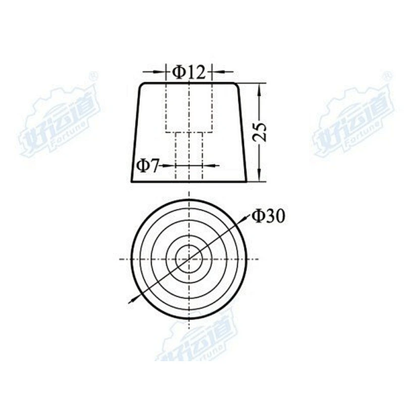 08300 Round Rubber Buffer