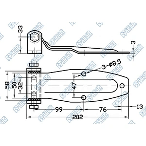 01114 Van trailer truck body parts rear door hinge
