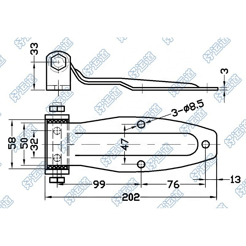 01114 Van trailer truck body parts rear door hinge