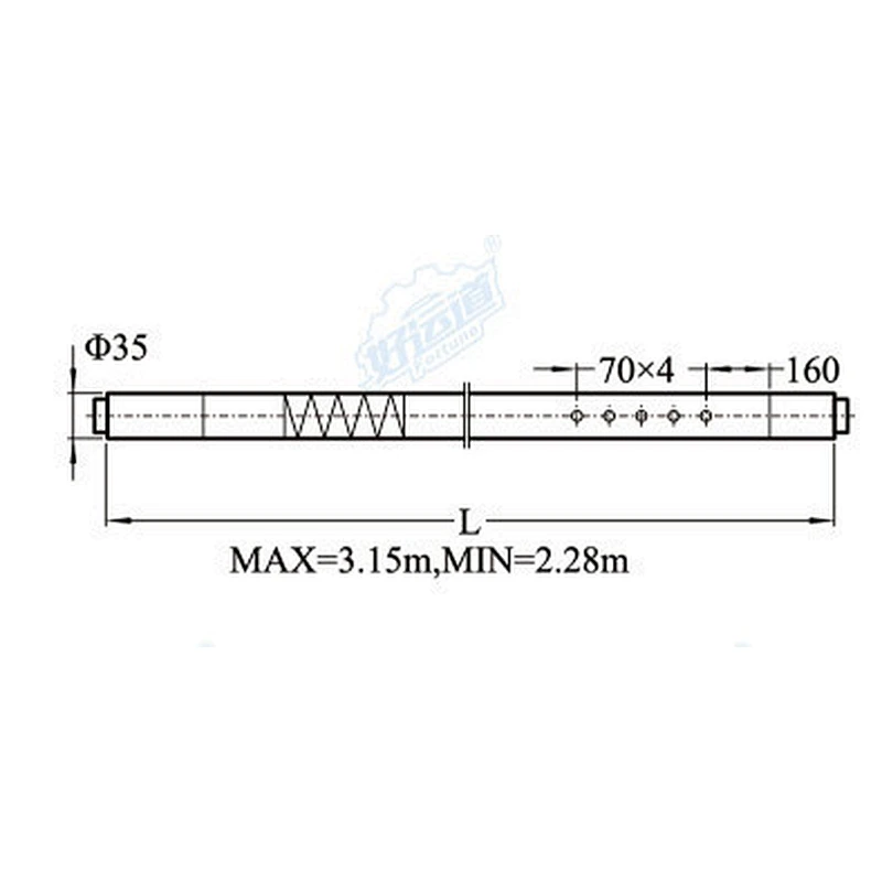 Shoring Bar Load Restraint Track Telescopic Lashing Track Pole 04200
