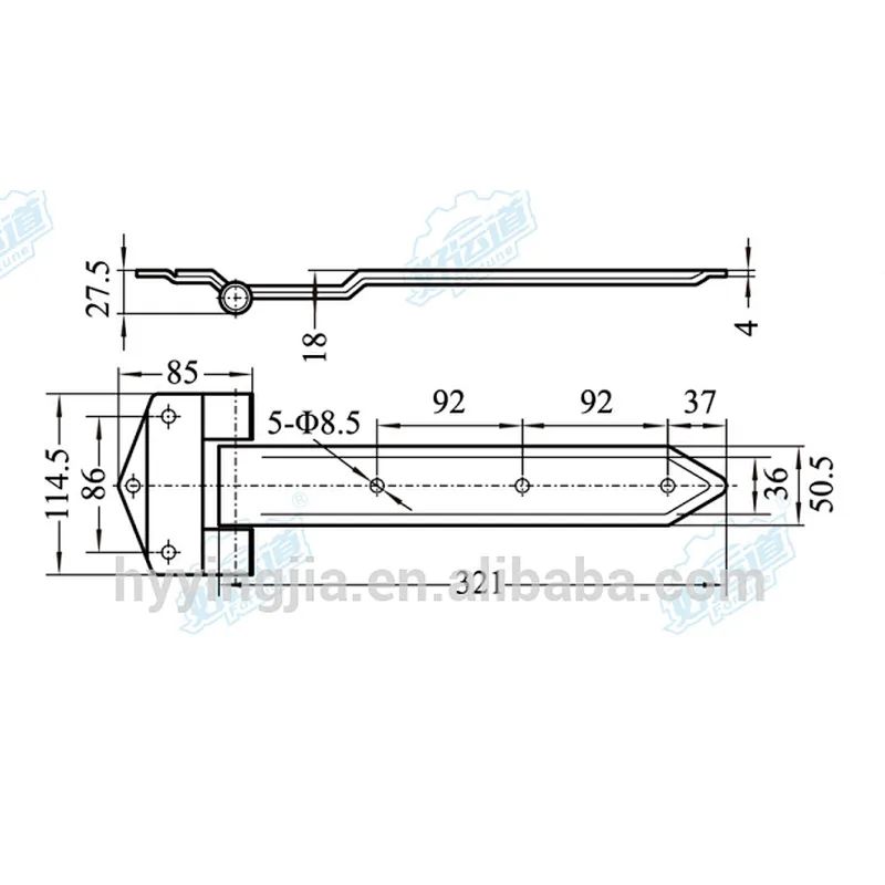 01128 Truck van container iron hinge