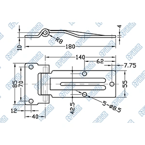 01141 Truck body side steel zinc plated door hinges