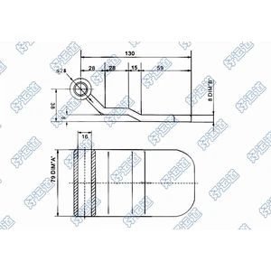 Side heavy duty trailer weld-on door hinge 01138