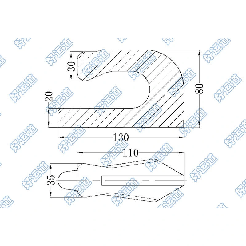 Heavy duty truck weld-on hooks trailer rope hook for trailer 08124