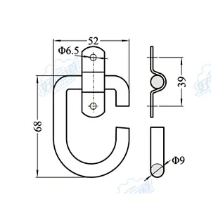 04407 Steel wire rope fittings lashing ring