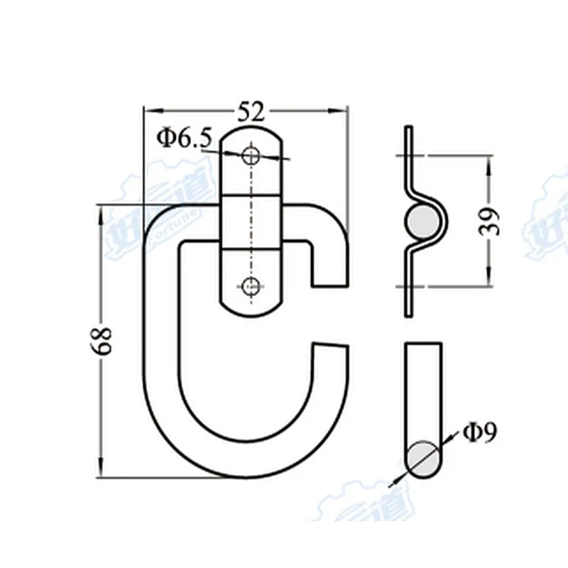 04407 Steel wire rope fittings lashing ring