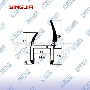 W-18A 18mm width PVC trailer rear door seal