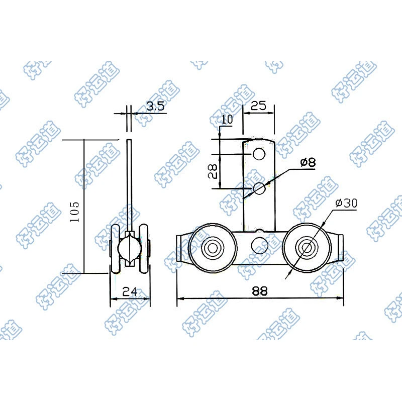 07125 Truck body steel curtain roller