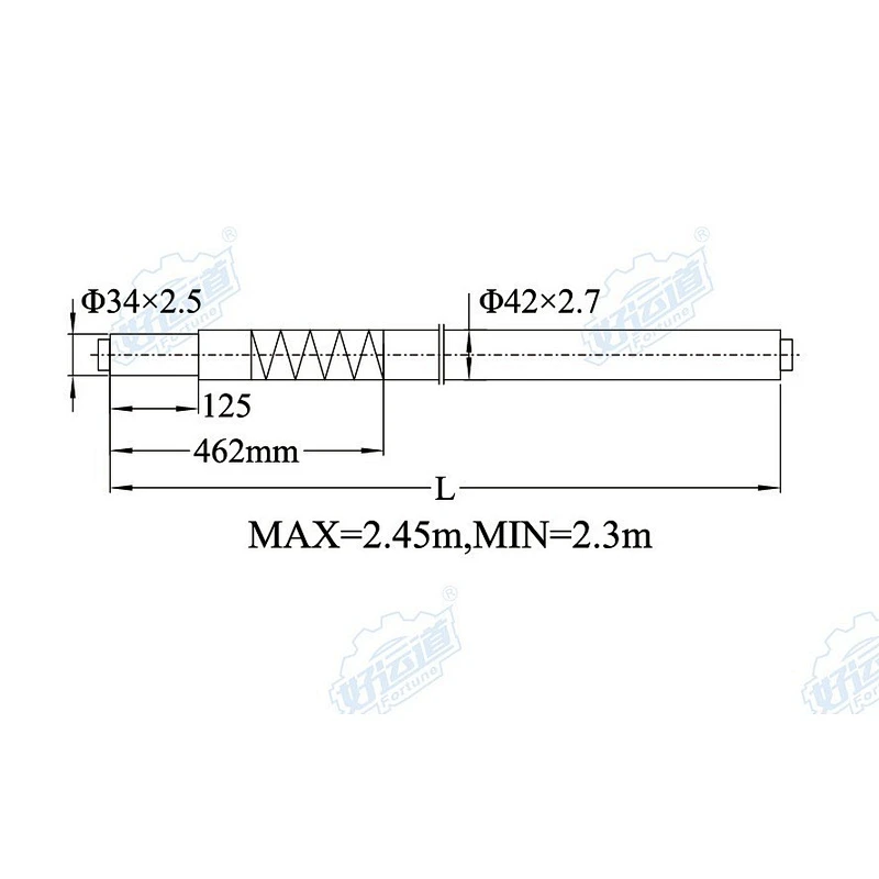 04198 Curtain side truck spring loaded shoring bar