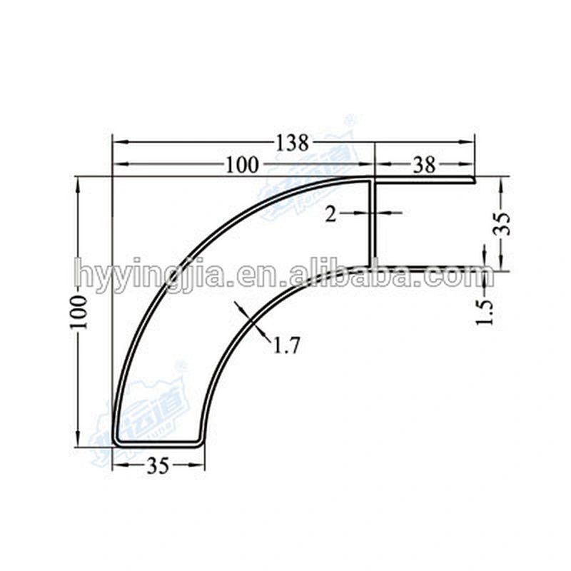 08415 Trailer body aluminum profile extrusion