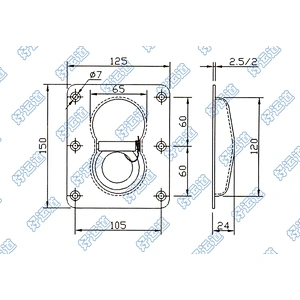 Recessed double sided deck lashing ring for trailer