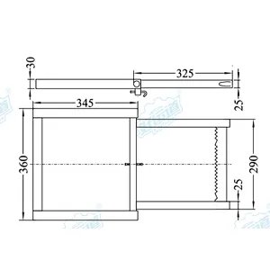 Folding square step for truck trailers coach bus van 08605