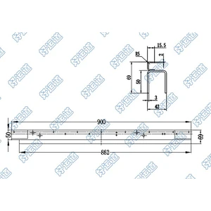 08104 Stainless Steel Edge Plate or steeplechase hemming
