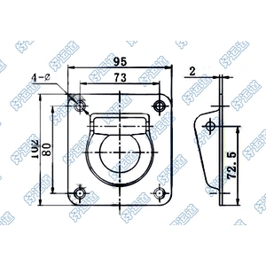 04402 Cargo trailer truck body parts recessed lashing ring