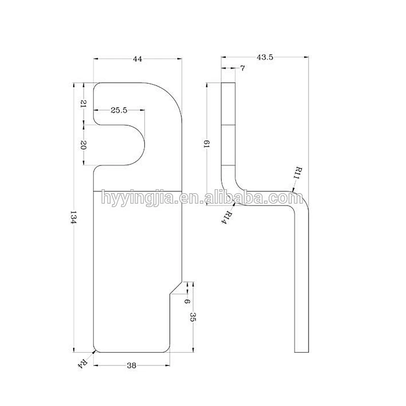 01511 Semi Trailer Door Latch Hook,semi-trailer accessories,Metal Hook