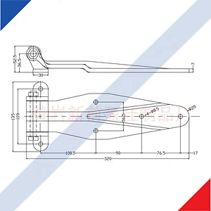 01118 Truck adjustable door hinges trailer accessory