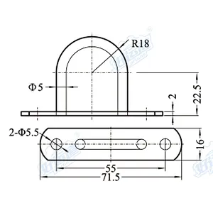 04356 Truck and trailer Rope Eyedolt elastic rope hook