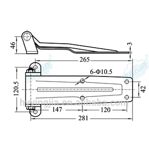 01164 Caravan door hinge truck body parts