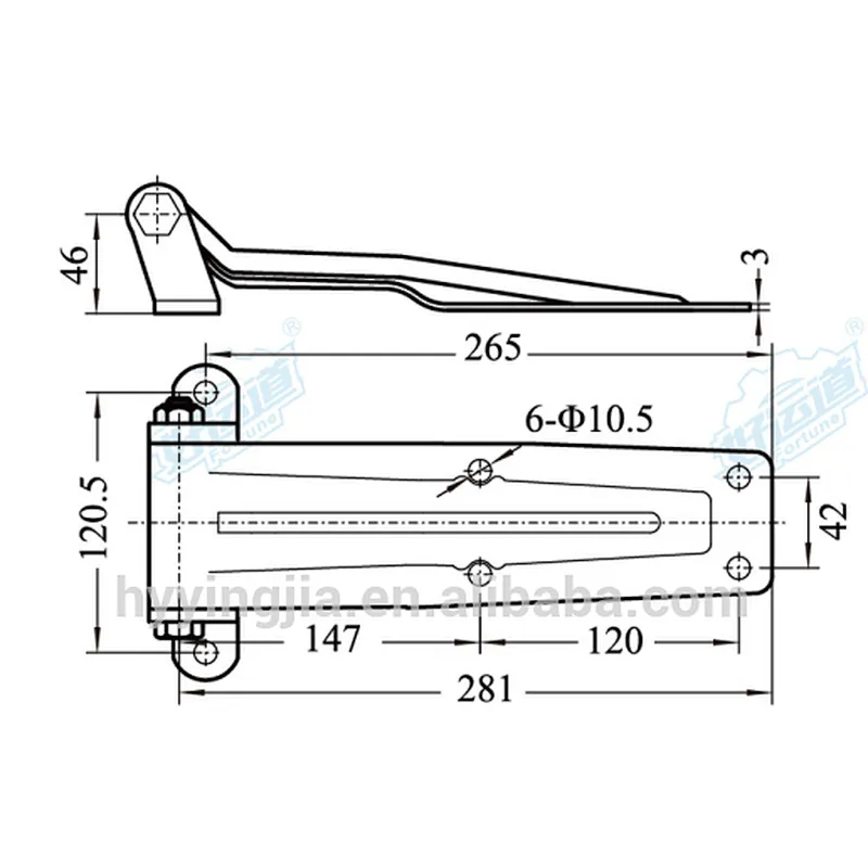 01164 Caravan door hinge truck body parts