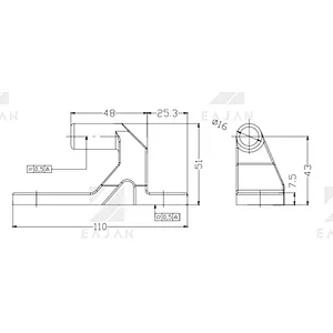 Trailer Steel door hinge 01109